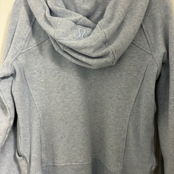 ✨🥰👉🏻 Rare - Lululemon Scuba Hoodie Color Full Zip Heathered Blue Linen Size 8 - Picture 10 of 14